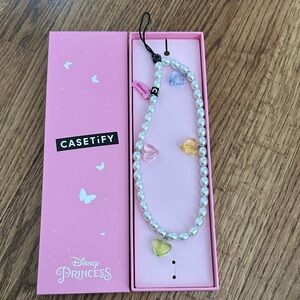 Casetify Disney Pearl Charm Phone Strap Hearts. Limited edition